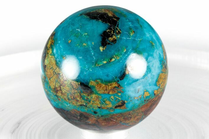 Atacama Blue Opal (Chrysocolla & Opal) Sphere - Chile #352161
